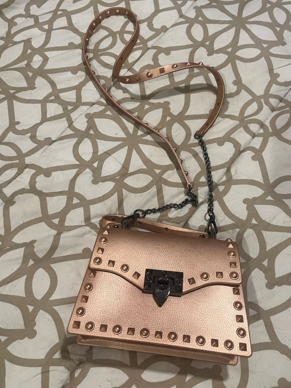 Women’s Rose Gold Studded Purse